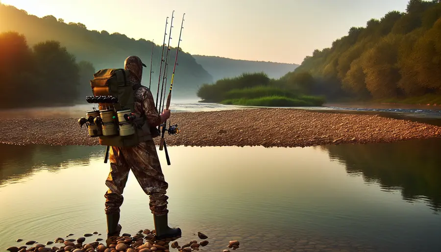 Fishing Backpack with Rod Holder